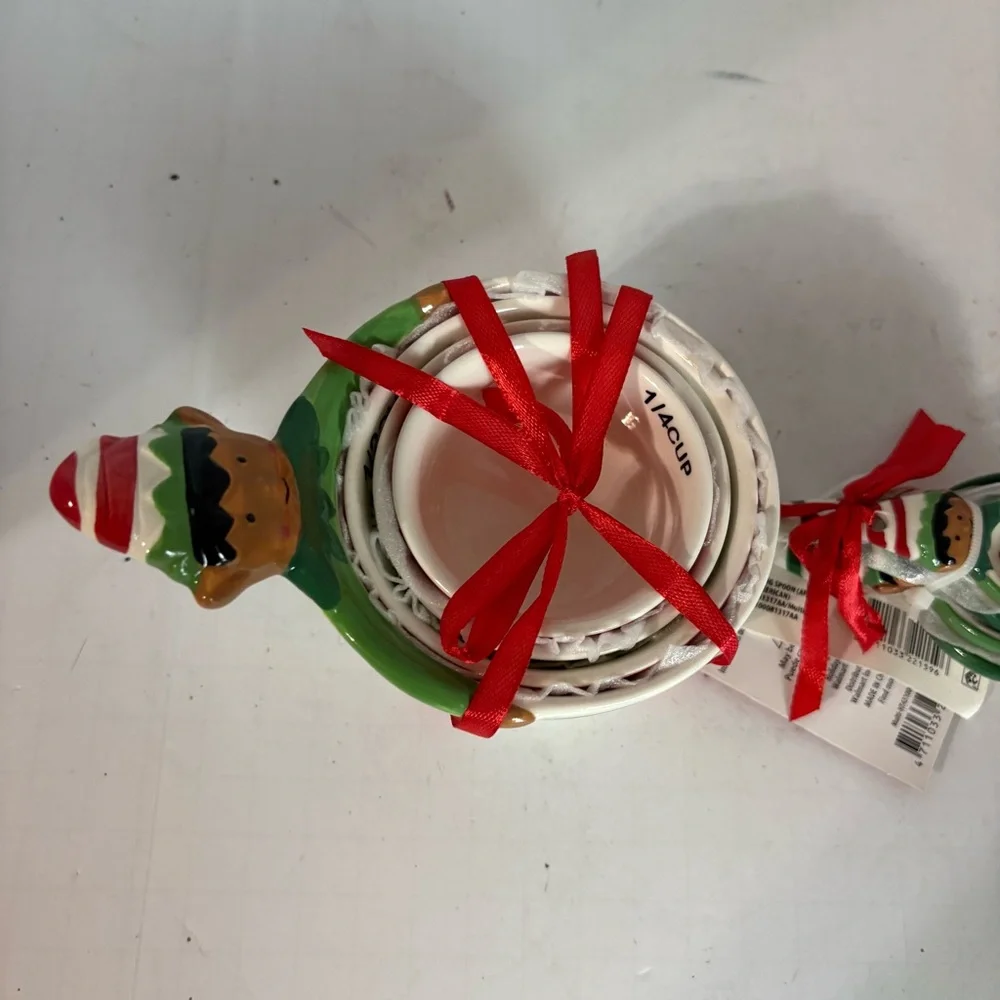 Holiday Time Christmas Elf Measuring Cups and Spoons.
